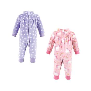 Hudson | Baby Girls Plush Long Sleeve Jumpsuits, Pack of 2商品图片,