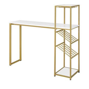 商品Sparrow & Wren | Danby High Gloss White and Gold Bar Table,商家Bloomingdale's,价格¥6290图片