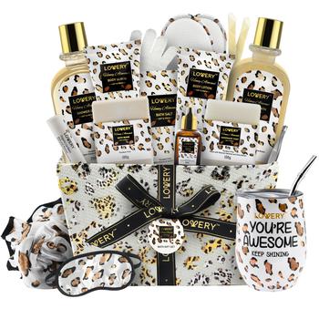 商品Lovery | Honey Almond Leopard Home Spa Basket 21-Piece Set,商家Lord & Taylor,价格¥787图片