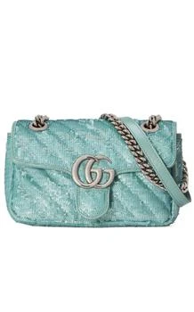 推荐Green GG Marmont Mini Sequin Shoulder Bag商品