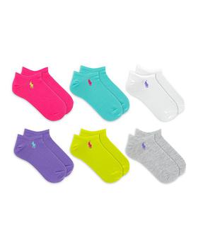 商品Girls' Flat Knit Low Socks, Set of 6 - Little Kid, Big Kid,商家Bloomingdale's,价格¥147图片