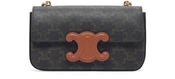 celine triomphe好用吗, Celine | Chain shoulder bag cuir Triomphe in Triomphe canvas and calfskin商品图片 