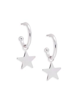 商品14K White Gold Star Drop Earrings,商家Saks OFF 5TH,价格¥972图片