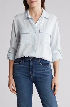 ELIE ELIE TAHARI | Tencel® Button-Down Flap Pocket Shirt,商家Nordstrom Rack,价格¥187