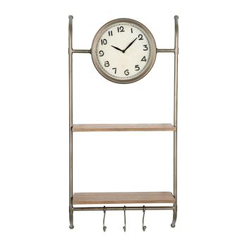 商品Storied Home | Wall Clock with Shelves and Hooks,商家Macy's,价格¥930图片