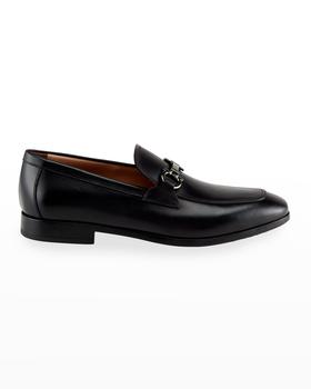 推荐Men's Gancini-Bit Leather Loafers商品