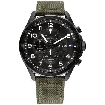 tommy hilfiger手表价格, Tommy Hilfiger | Men's Green Cordura Strap Watch 44mm商品图片 8折×额外8.5折, 额外八五折