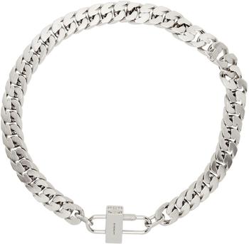 纪梵希项链价格, Givenchy | Silver Small G Chain Lock Necklace商品图片 