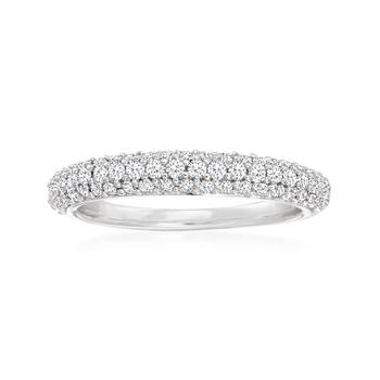 商品Ross-Simons Diamond Pave Ring in Sterling Silver图片