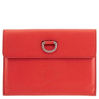 Burberry | Bright Red D-ring Leather Pouch with Zip Coin Case,商家Jomashop,价格¥2845