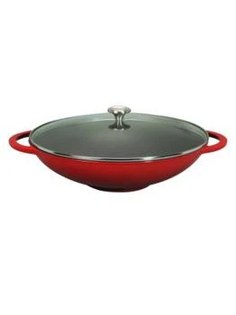 Chasseur | French Enameled Cast Iron Wok & Glass Lid,商家Saks OFF 5TH,价格¥1398