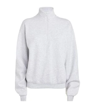 SKIMS | Cotton-Blend Half-Zip Sweatshirt 
