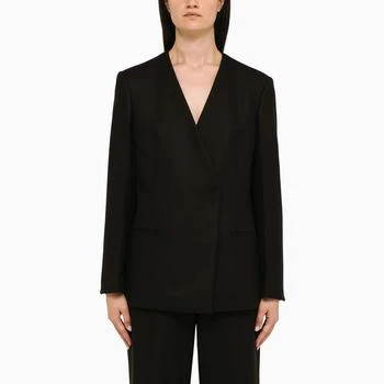 推荐Black double-breasted jacket in wool商品