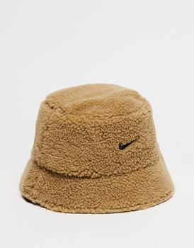 NIKE | Nike unisex reversible sherpa bucket hat in beige and brown商品图片,额外9.5折, 额外九五折