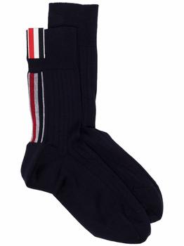 Thom Browne | THOM BROWNE RWB stripe mid-calf socks商品图片,7.7折