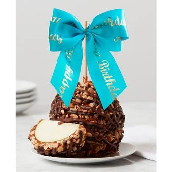 Mrs. Prindables | Chocolate Peanut Butter Almond Happy Birthday Ribbon Jumbo Caramel Apple,商家Macy's,价格¥218