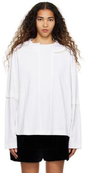 推荐White Beaded Long Sleeve T-Shirt商品