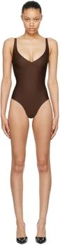 SKIMS | Brown SKIMS Body Plunge Bodysuit 