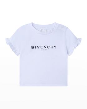 推荐Girl's Flounce-Trim Reversed Logo T-Shirt, Size 12M-3商品