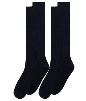 商品Jefferies Socks | Cotton Cable Knee High 2-Pack (Infant/Toddler/Little Kid/Big Kid/Adult),商家Zappos,价格¥128图片