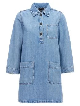 A.P.C. | Aurelia Dress Dresses Light Blue 4.8折