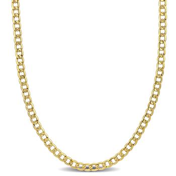 商品Amour 4mm Curb Link Chain Necklace in 14k Yellow Gold图片