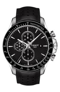 天梭v8, Tissot | Men's V8 Automatic Chronograph Leather Strap Watch, 45mm商品图片 5.4折