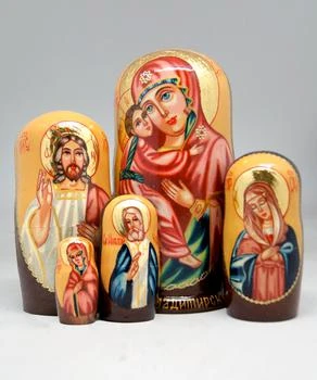 G. DeBrekht | Designocracy Golden Icon 5-Piece Russian Matryoshka Stacking Dolls Set,商家Premium Outlets,价格¥1230