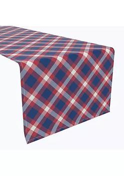 商品Fabric Textile Products, Inc. | Table Runner, 100% Polyester, 12x72", Patriotic Tartan Plaid,商家Belk,价格¥173图片