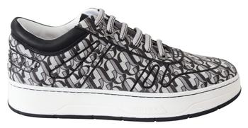 推荐Jimmy Choo Hawaii Silver Black Glitter Sneakers商品