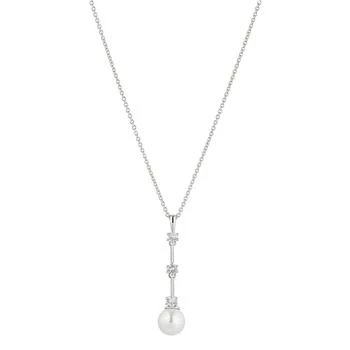 推荐Cubic Zirconia Imitation Pearl Y-Necklace 16" + 2" Extender商品