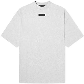 推荐Fear of God ESSENTIALS Spring Tab Crew Neck T-Shirt - Light Heather Grey商品