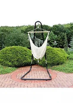 Sunnydaze Decor | Extra Large Cotton Rope Hammock Chair with Steel Stand - Natural,商家Belk,价格¥1680