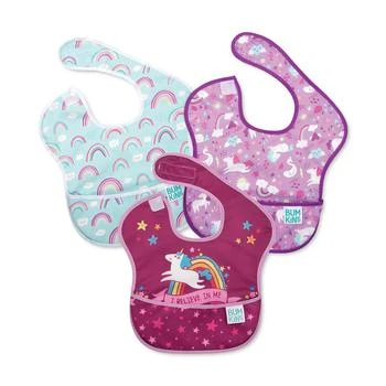 Bumkins | Baby Girls SuperBib Waterproof Baby Bibs, Pack of 3,商家Macy's,价格¥135