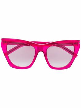 推荐Saint L AU Rent Women's  Fuchsia Acetate Sunglasses商品