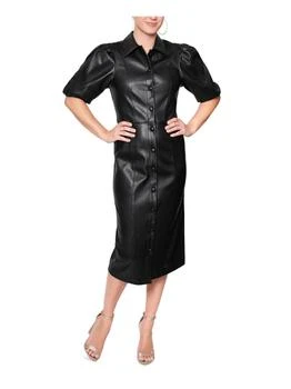 RACHEL Rachel Roy | Womens Faux Leather Calf Midi Dress 2.3折起