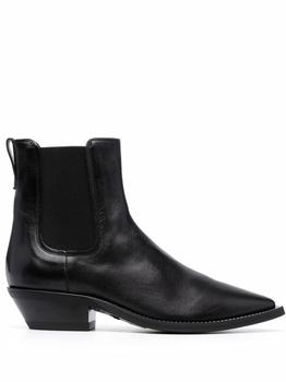 推荐Tod's Women's  Black Leather Ankle Boots商品