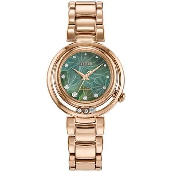 Citizen | Eco-Drive Women's Arcly Diamond (1/10 ct. t.w.) Rose Gold-Tone Stainless Steel Bracelet Watch 30mm,商家Macy's,价格¥6701