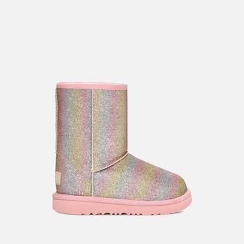 ugg kids, UGG | UGG Kids’ Classic II Glittered Faux Suede and Faux Shearling Boots商品图片 