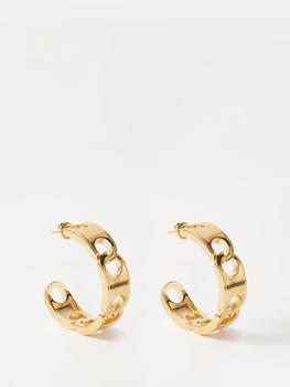 Paco Rabanne是什么牌子, Paco Rabanne | Wave chain hoop earrings商品图片 