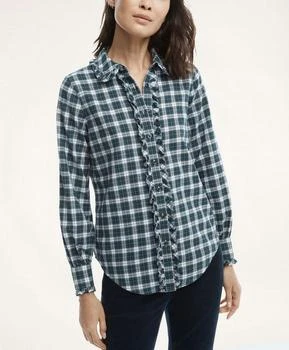 推荐Classic Fit Cotton Wool Ruffle Flannel Shirt商品