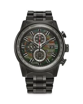 Citizen | Eco-Drive Camo Nighthawk Chronograph Stainless Steel Watch, 43mm,商家Bloomingdale's,价格¥2580