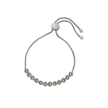Women's Crystal Bezel Set Adjustable Bracelet,价格$21.10