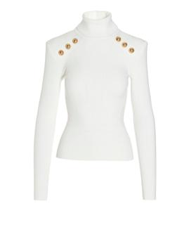Balmain是什么牌子, Balmain | 'Button-Trimmed' turtleneck sweater商品图片 7.6折