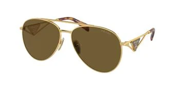 Prada | Dark Brown Pilot Ladies Sunglasses PR 73ZS 5AK01T 61 3.1折, 满$200减$10, 满减