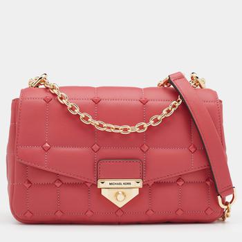 michael kors soho, Michael Kors | MICHAEL Michael Kors Pink Quilted Leather Large Soho Shoulder Bag商品图片 