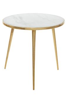 商品GINGER BIRCH STUDIO | Goldtone Marble Accent Table,商家Nordstrom Rack,价格¥1109图片