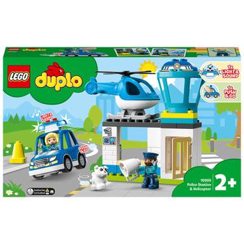 商品The Hut | LEGO DUPLO Rescue Police Station & Helicopter Toy Set (10959),商家The Hut,价格¥400图片
