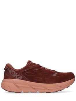 Hoka One One | Clifton L Suede Running Sneakers商品图片,