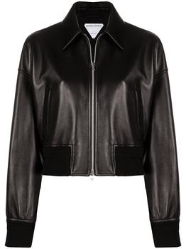 Bottega Veneta | Bottega Veneta Women's  Black Leather Outerwear Jacket商品图片,7.9折